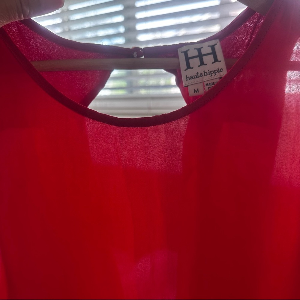 Haute Hippie SILK Draped Back Sleeveless Top